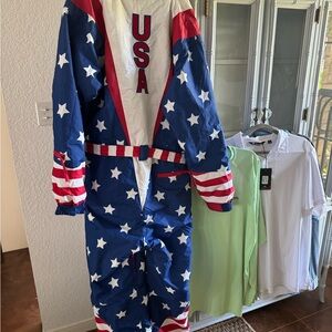 Tipsy Elves USA Stars and Stripes Jumpsuit - Blue, Red, White
